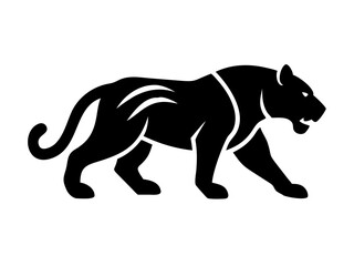 Obraz premium Solid Black Background Image , A completely black image with no details or variations of tiger logo design .