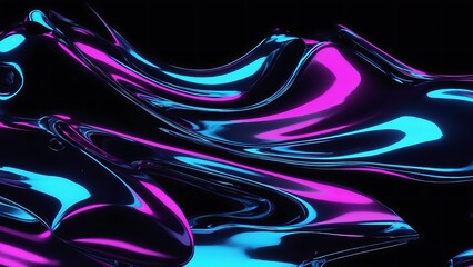 Fluid Neon: Immerse yourself in a mesmerizing swirl of neon-lit liquid, where vibrant hues dance and reflect, creating an abstract spectacle of color and movement.