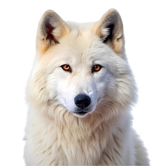 Obraz premium Arctic Wolf Portrait Stunning White Wolf Image for Download isolated on transparent background