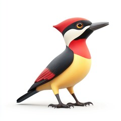 Vibrant cartoon depiction of a woodpecker.