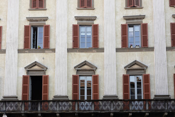 Houses and streets of the historical part in Italy