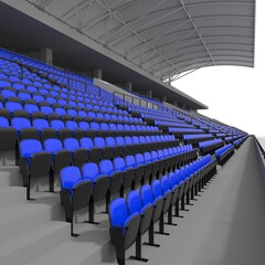 Fototapeta premium 3d render Bleachers design element. Furniture