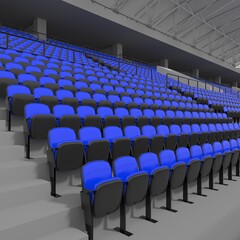 Fototapeta premium 3d render Bleachers design element. Furniture
