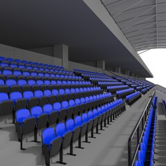Fototapeta premium 3d render Bleachers design element. Furniture