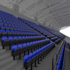 Fototapeta premium 3d render Bleachers design element. Furniture