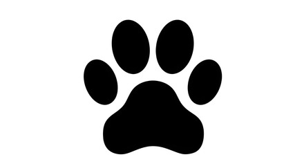 Icono plano de huella de pata de perro o gato para aplicaciones y sitios web de animales