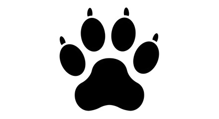 Icono plano de huella de pata de perro o gato para aplicaciones y sitios web de animales