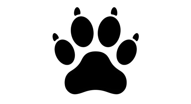 Icono plano de huella de pata de perro o gato para aplicaciones y sitios web de animales