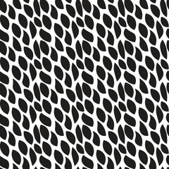 hand drawn leaves repeated background design, vector seamless pattern