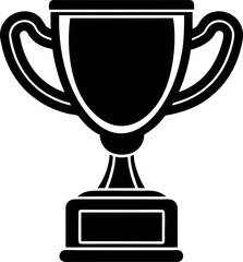 Trophy Silhouette Vector | Award and Achievement Black Vector