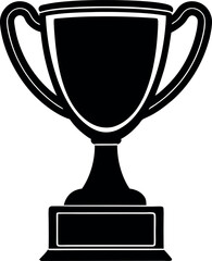 Trophy Silhouette Vector | Award and Achievement Black Vector
