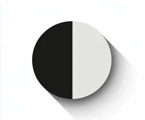 Half Black Half White Circle