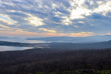 Fototapeta premium sunrise in the mountains