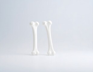 Two White Bone Models on White