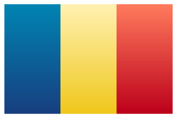 Romania gradient national flag. Realistic Romania flag icon design. Flag of Romania gradient symbol clipart
