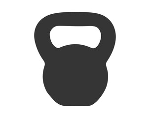 Kettlebell silhouette Black and White Vector Illustration