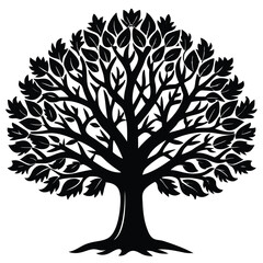 Obraz premium Hickory trees icon on white background 