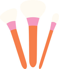 set 3 makeup blush flat illustration