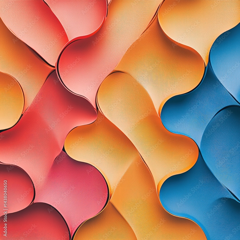 Poster colorful pattern design featuring an array of shapes and hues creating an eye-catching visual effect