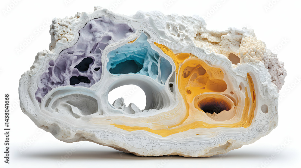 Poster artistic cross-section model. ideal for educational displays or abstract art installations. evokes g