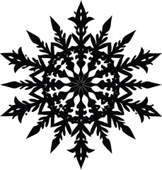 Snowflake Silhouette White Background