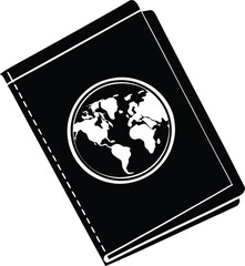 Passport Silhouette White Background