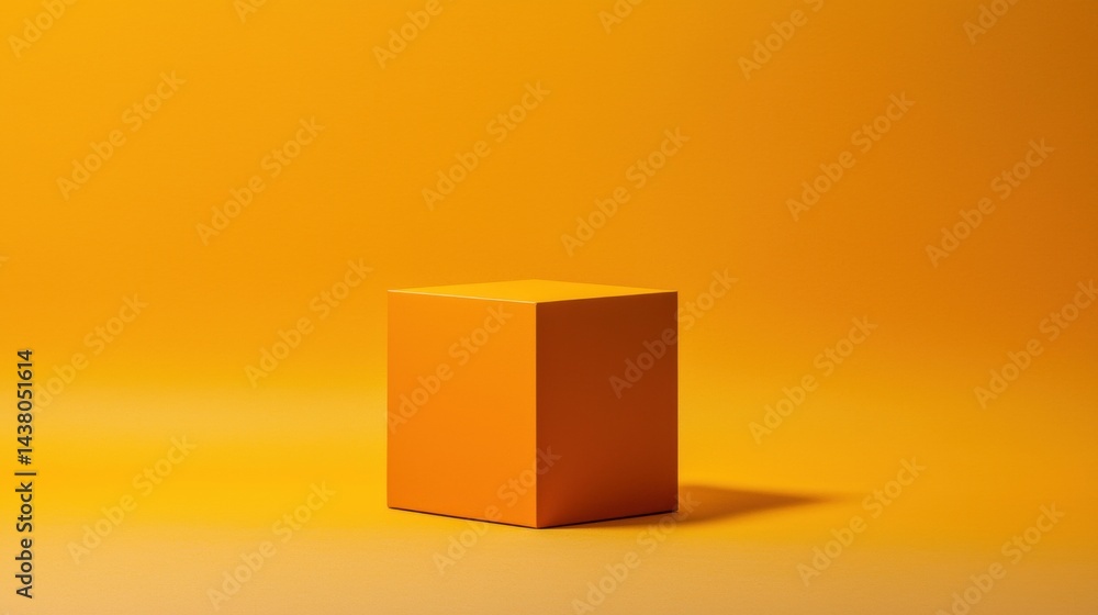 Poster a 3d rendering of a rectangular box with a flat top and a slightly slanted base.