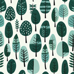 Rainforest Seamless Pattern Repeat