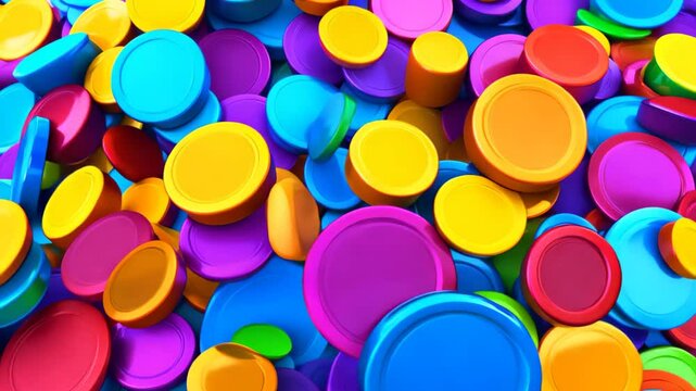 Vibrant and Colourful Seamless Button Texture for Creative Design Projects