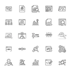 25 SEO and Web Optimization Icons set
