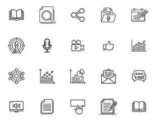 20 Content Marketing Icons set
