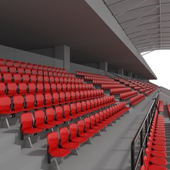 Fototapeta premium 3d render Bleachers design element. Furniture
