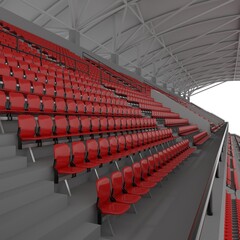 Fototapeta premium 3d render Bleachers design element. Furniture