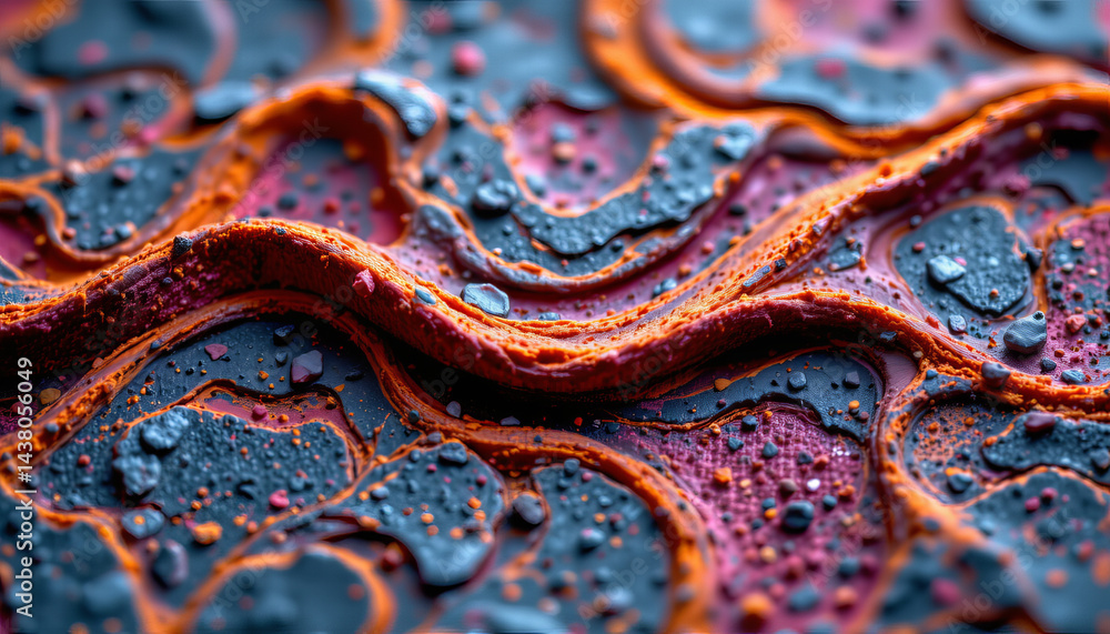 Poster colorful abstract texture with wavy patterns and vibrant details evokes creativity and depth