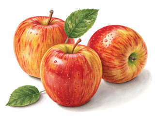 honeycrisp-apples-isolated-on-transparent-with-white background.