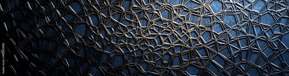 Poster an abstract pattern of geometric shapes
