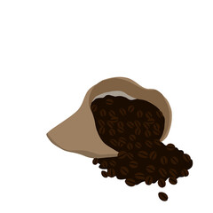 coffee beans isolated on white