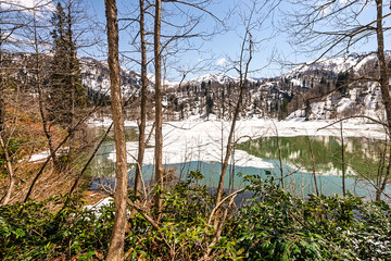 Snowy view of Karagöl in Borcka, Artvin