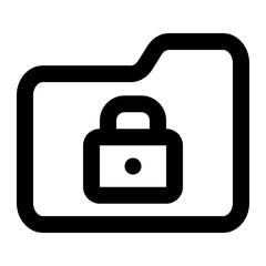 Obraz premium lock folder icon for illustration