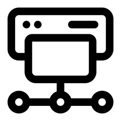 printer network icon for illustration
