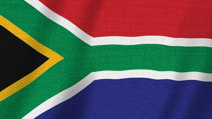 South Africa flag background with seamless loop