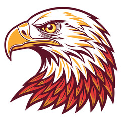 Obraz premium Powerful Eagle Head Illustration