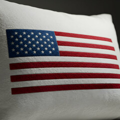 Obraz premium American Flag Pillow Patriotic Home Decor Image