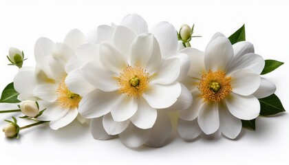 Fototapeta premium white flowers isolated on white background cutout
