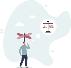 Cognitive biases and psychological mind logic issues.Judgment about career, work or finances versus love, relationship and family. character life .