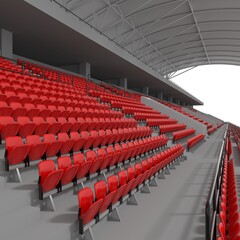 3d render Bleachers design element. Furniture