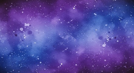 Fototapeta premium A captivating watercolor-style illustration presents a dreamy expanse of space with nebulous