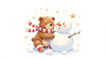teddy bear with christmas gift
