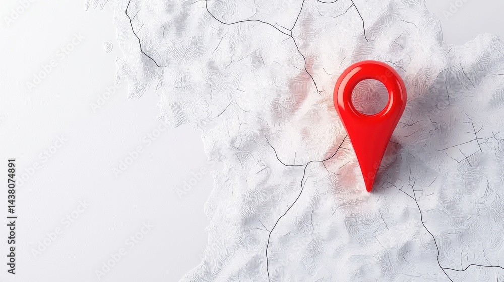 Poster location map pin marker 3d rendered map pin marker with a shadow, focus on the realistic and detaile