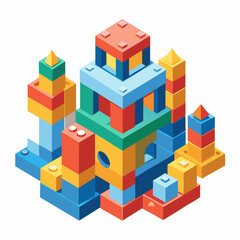 Naklejka premium toy building blocks